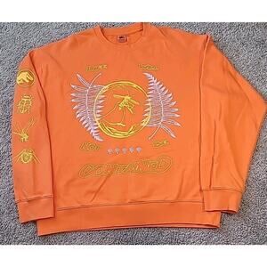 Jurassic Park Sweatshirt 2XL Orange Life Will Not Be Contained Universal